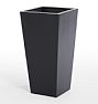 Open Box: Modern Fiberstone Tapered Planter, 14" x 28" - Black