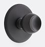 Saturn Cabinet Knob with Round Backplate, Oil Rubbed Bronze