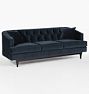 Open Box: Monrowe Sofa, Indigo Navy Velvet