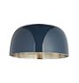 Shade for Dekum pendant 11in gloss thunder blu ext nickl int