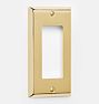 Lewis Single GFCI Switchplate, Unlacquered Brass