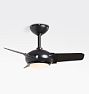 Kestrel LED Ceiling Fan, 14" Length - Matte Black & Black Blades