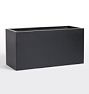 Open Box: Modern Fiberstone Rectangle Planter, Black - 47"W  x 20"D x 24"H