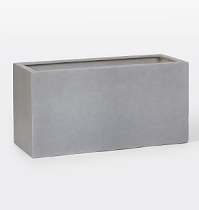 Modern Fiberstone Rectangle Planter | Rejuvenation