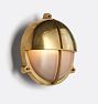 Seabeck 9" Half-Lid Caged Round Bulkhead Sconce