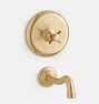 Connor Tub Filler Wall Mount PB Cross Handle CP PVD