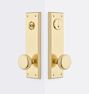 Emry Exterior Door Set, Knob  - Traditional Lock - Aged Brass