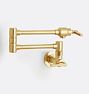 Blair Lever Handle Wall Mount Pot Filler - Aged Brass