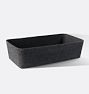 Sculpted Felt Bin, Set of 2, Long - Carbon