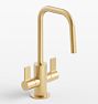 West Slope Square Neck Hot/Cold Water Dispenser with Tank/Filtration System - Aged Brass