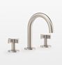 Cayucos Tall Spout Cross Handle Widespread Bathroom Faucet, Brushed Nickel