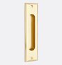Lachlan Flush Door Pull, Aged Brass
