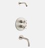 West Slope Thermostatic Shower Tub Set, Brushed Nickel