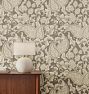 Victorian Floral Wallpaper, 12" x 8" Swatch - Portobello and Bone