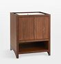 Fallon 27" Powder Vanity, Walnut - No Marble - No Hardware