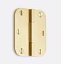 Curved Door Hinge, 3-1/2" - Aged Brass
