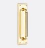 Lachlan Push Plate with Handle, Aged Brass