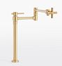 Waterhouse Deck Mount Pot Filler - Aged Brass