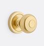 Camilla Interior Door Set, Knob - Passage Set - Aged Brass