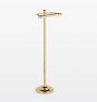 Howell Standing Toilet Paper Holder, Unlacquered Brass