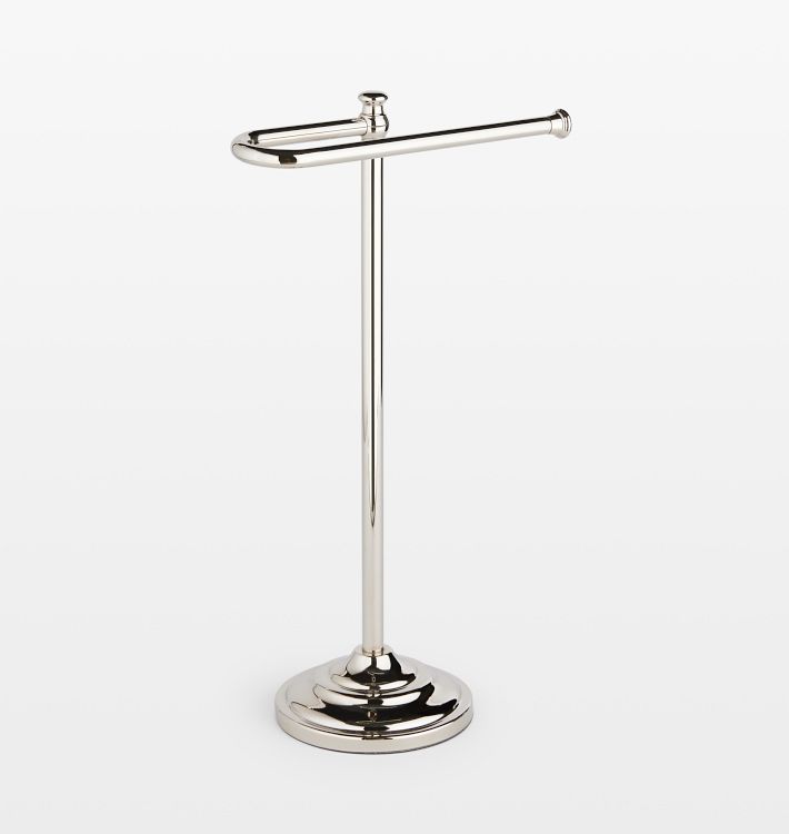 Howell Standing Hand Towel Holder - Polished Nickel
