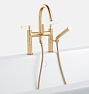 Blair Lever Handle Deck Mounted Tub Filler with Handshower - Aged Brass