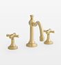 Howell Bath Widespread Faucet, Deck, Cross Handle - Aged Brass