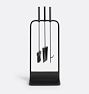 Watson Modern Fireplace Tool Set, Matte Black