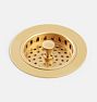 4-1/2" Kitchen Sink Drain with Basket Strainer - Aged Brass