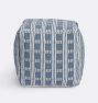 Corded Grid Handwoven Indoor/Outdoor Pouf