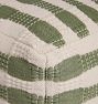 Horizontal Striped Handwoven Indoor/Outdoor Pouf