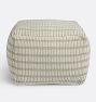 Striped Handwoven Indoor/Outdoor Pouf