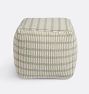Striped Handwoven Indoor/Outdoor Pouf