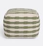 Horizontal Striped Handwoven Indoor/Outdoor Pouf