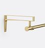 Brass Strap w/Rod Bracket Set, 1" x 10" x 24" - Aged Brass