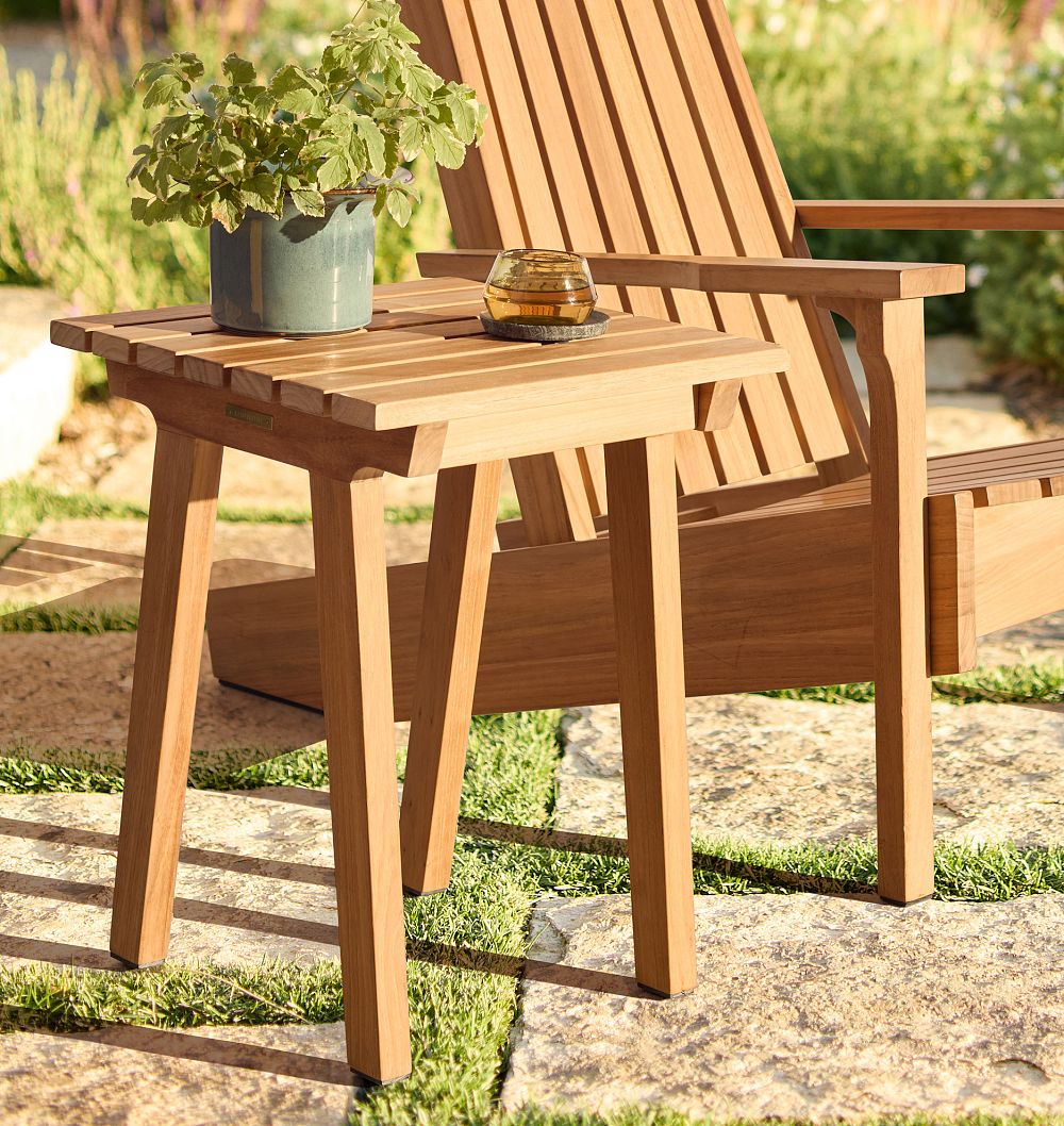 Tillman Teak Outdoor Adirondack Side Table by Rejuvenation