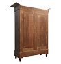 Vintage 2-Door Walnut Storage Cabinet with Keyed Lock