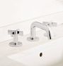 Cayucos Short Spout Cross Handle Widespread Bathroom Faucet