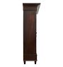 Vintage 2-Door Walnut Storage Cabinet with Keyed Lock