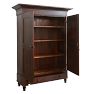 Vintage 2-Door Walnut Storage Cabinet with Keyed Lock