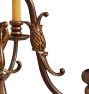 Vintage Flemish Style  6-Arm Candle Chandelier with Fish and Bird Motifs Dutch