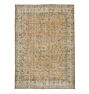 Vintage Allover Handknotted Gold Wool Rug - 9'11" x 7'1"