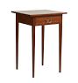 Tall Hepplewhite Style Side Table in Cherry with Drawer Inlay and Tapered Legs circa Early 20th C