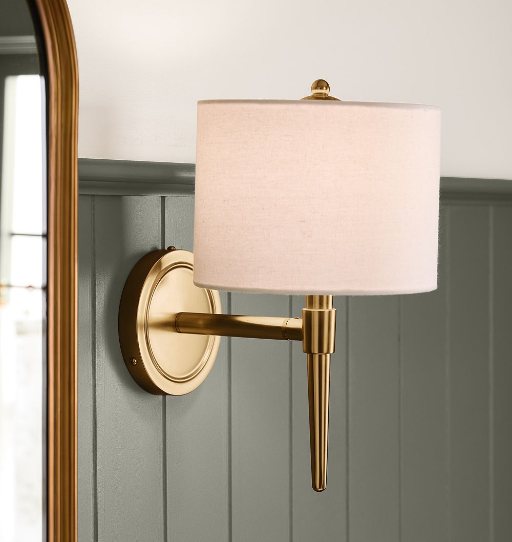 Rhone Sconce, Fabric Shades by Rejuvenation