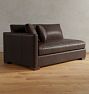 Wrenton Leather Sectional Arm Sofa, Classic - Left Arm Sofa - Bench Cushion - Hollis Cocoa