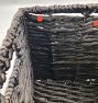 Open Box: Stafford Woven Square Basket 13" x 13" x 10.5" - Black Washed