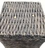 Open Box: Stafford Woven Square Basket 13" x 13" x 10.5" - Black Washed