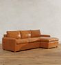 Roswell Leather 2-Piece Chaise Sectional
