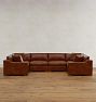 Sublimity Leather 6-Piece U-Shape Sectional Sofa