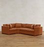 Wrenton Leather 3-Piece Arm Sofa with Wedge Corner